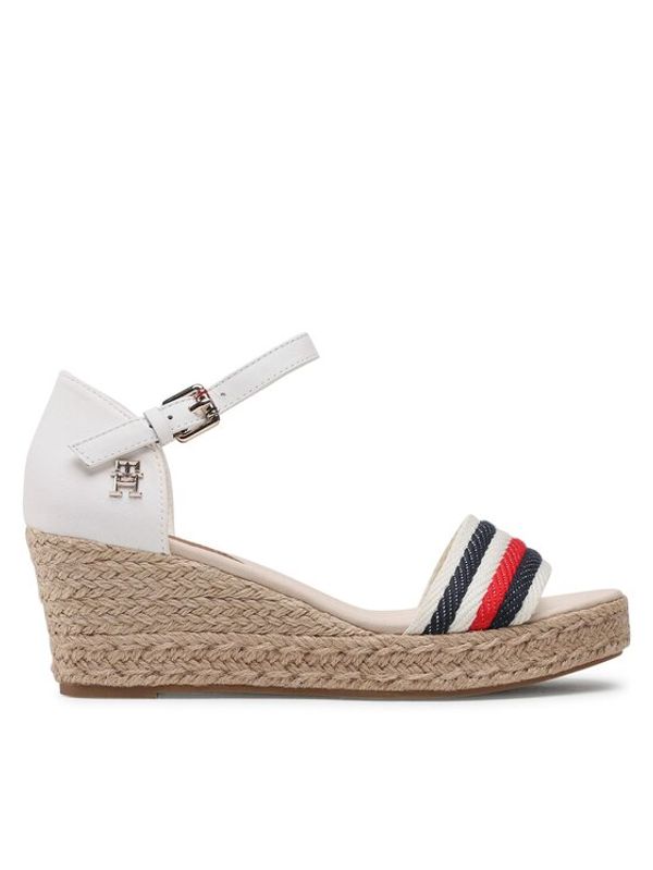 Tommy Hilfiger Tommy Hilfiger Espadrile Mid Wedge Corporate FW0FW07078 Écru