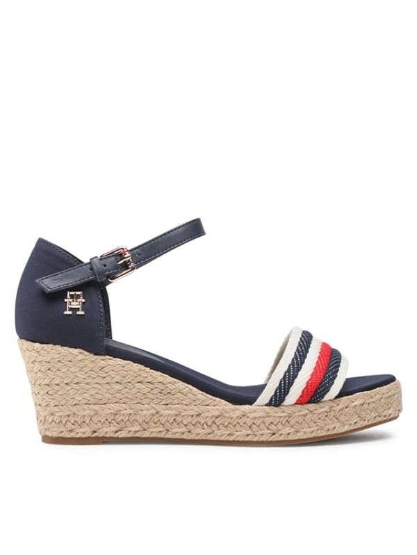 Tommy Hilfiger Tommy Hilfiger Espadrile Mid Wedge Corporate FW0FW07078 Mornarsko modra