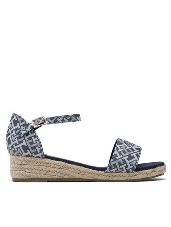 Tommy Hilfiger Tommy Hilfiger Espadrile Rope Wedge Sandal Denim T3A7-32776-0048 S Svetlo modra