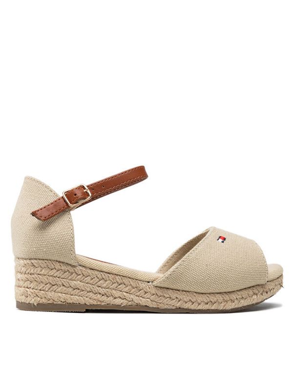 Tommy Hilfiger Tommy Hilfiger Espadrile Rope Wedge Sandal T3A7-32185-0048 M Bež