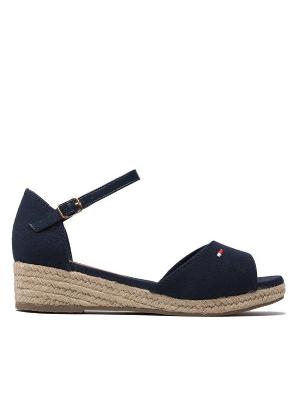 Tommy Hilfiger Tommy Hilfiger Espadrile Rope Wedge Sandal T3A7-32185-0048 M Mornarsko modra