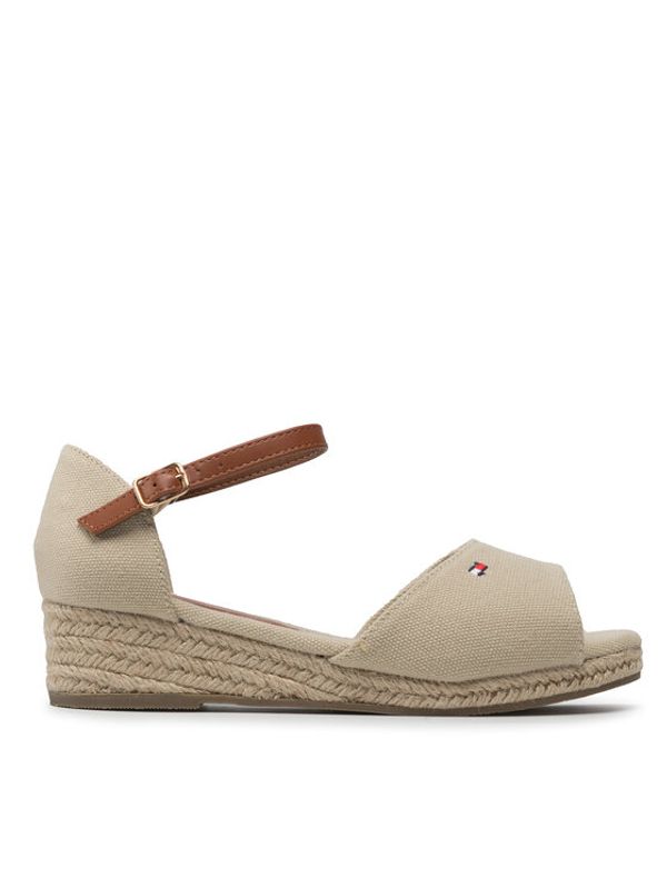 Tommy Hilfiger Tommy Hilfiger Espadrile Rope Wedge Sandal T3A7-32185-0048 S Bež
