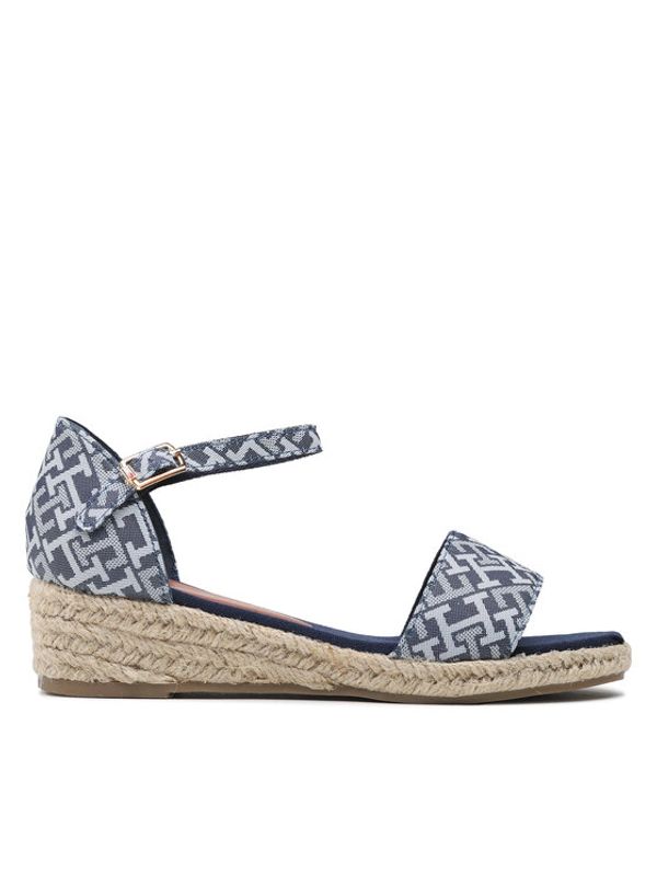 Tommy Hilfiger Tommy Hilfiger Espadrile Rope Wedge Sandal T3A7-32776-0048 M Mornarsko modra