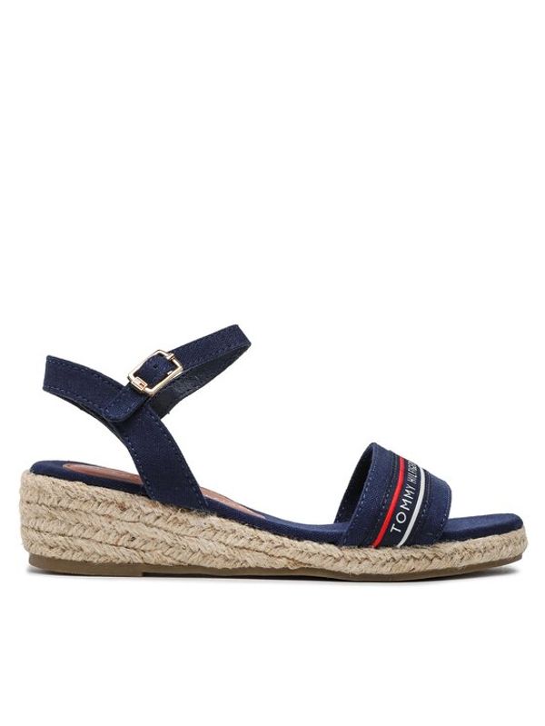 Tommy Hilfiger Tommy Hilfiger Espadrile Rope Wedge Sandal T3A7-32777-0048 M Mornarsko modra