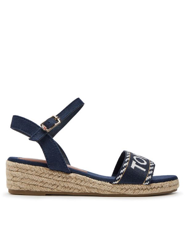 Tommy Hilfiger Tommy Hilfiger Espadrile Rope Wedge Sandal T3A7-33287-0890 M Mornarsko modra