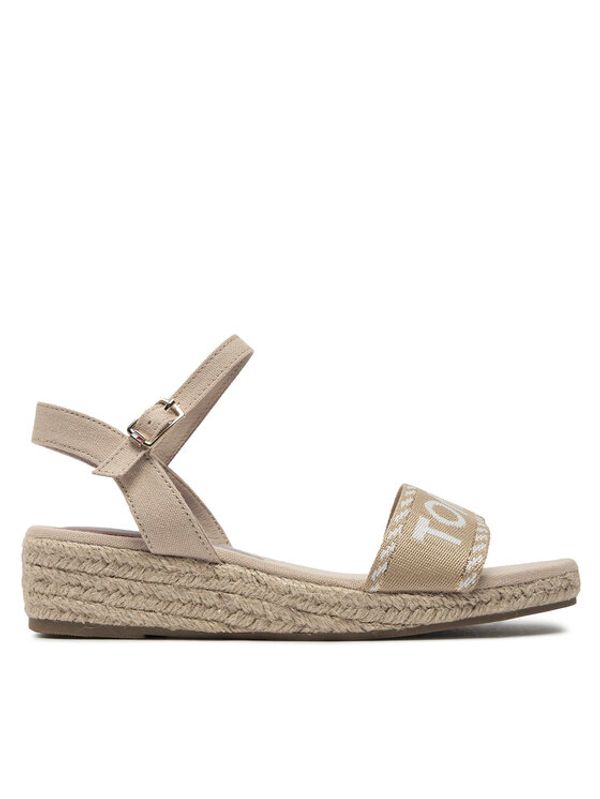 Tommy Hilfiger Tommy Hilfiger Espadrile Rope Wedge Sandal T3A7-33287-0890 S Bež