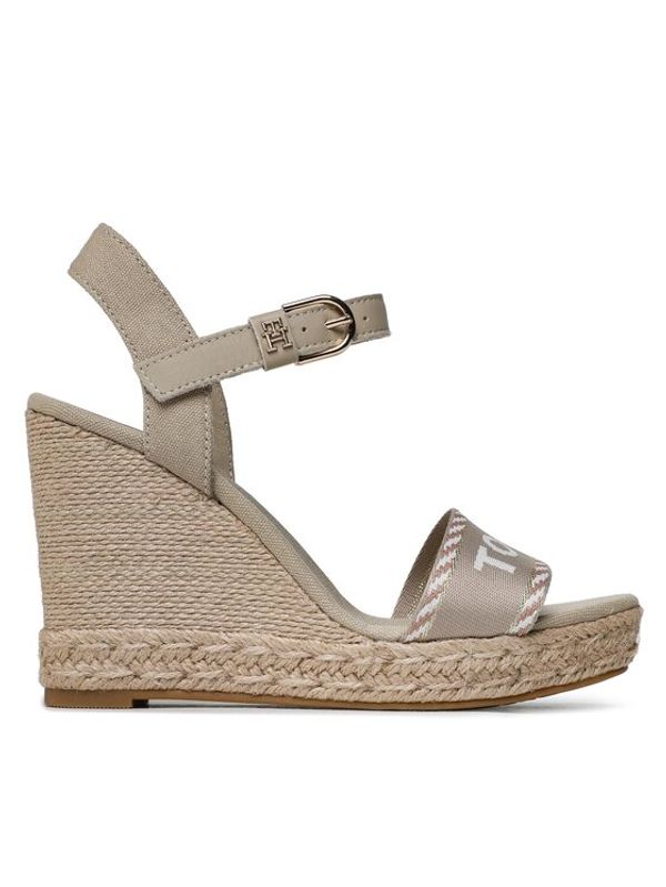 Tommy Hilfiger Tommy Hilfiger Espadrile Seasonal Webbing Wedge FW0FW07088 Bež