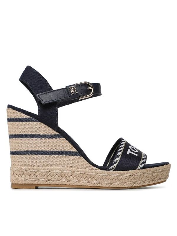 Tommy Hilfiger Tommy Hilfiger Espadrile Seasonal Webbing Wedge FW0FW07088 Mornarsko modra