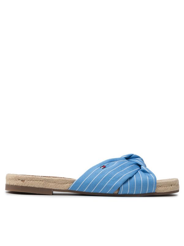 Tommy Hilfiger Tommy Hilfiger Espadrile Th Stripes Flat Espadrille FW0FW06529 Svetlo modra