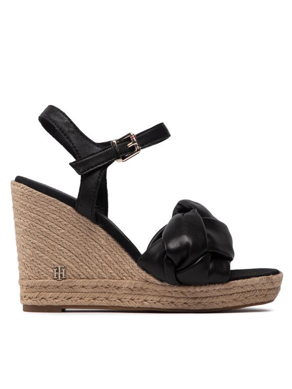 Tommy Hilfiger Tommy Hilfiger Espadrile Th Waves High Wedge Sandal FW0FW06671 Črna