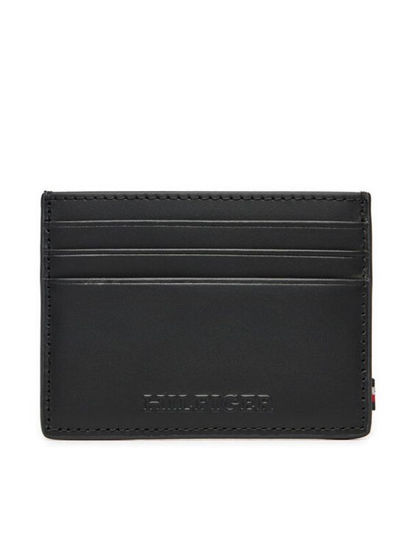 Tommy Hilfiger Tommy Hilfiger Etui za kreditne kartice Monotype Leather Credit Card Holder AM0AM12508 Črna