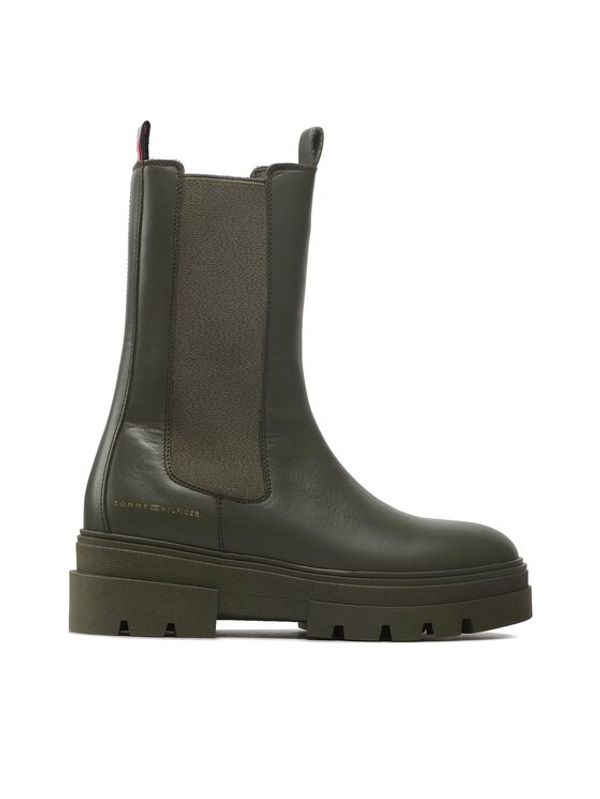 Tommy Hilfiger Tommy Hilfiger Gležnjarji Chelsea Monochromatic Chelsea Boot FW0FW06730 Khaki