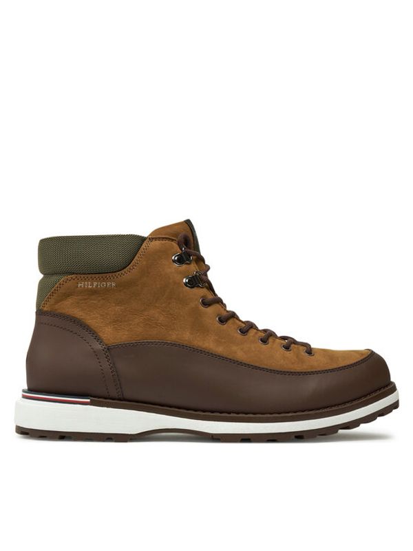 Tommy Hilfiger Tommy Hilfiger Gležnjarji Corporate Outdoor Nubuck Boot FM0FM05190 Rjava