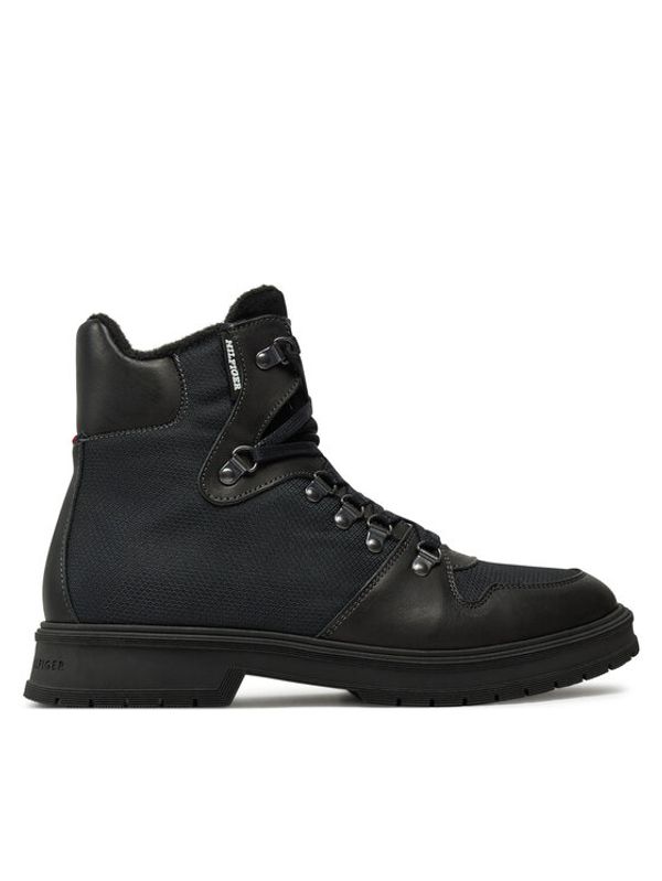 Tommy Hilfiger Tommy Hilfiger Gležnjarji Hilfiger Warm Cordura Mix Boot FM0FM05180 Črna