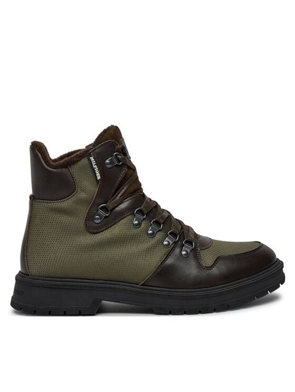 Tommy Hilfiger Tommy Hilfiger Gležnjarji Hilfiger Warm Cordura Mix Boot FM0FM05180 Zelena