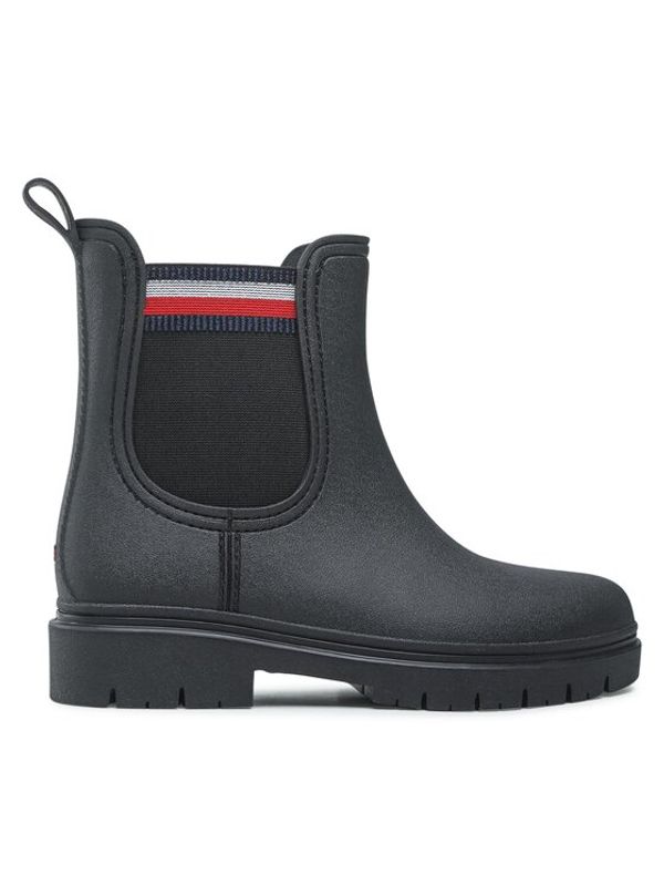 Tommy Hilfiger Tommy Hilfiger Gumijasti škornji Ankle Elastic FW0FW06774 Črna