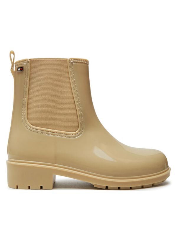 Tommy Hilfiger Tommy Hilfiger Gumijasti škornji Flag Rainboot FW0FW08213 Bež