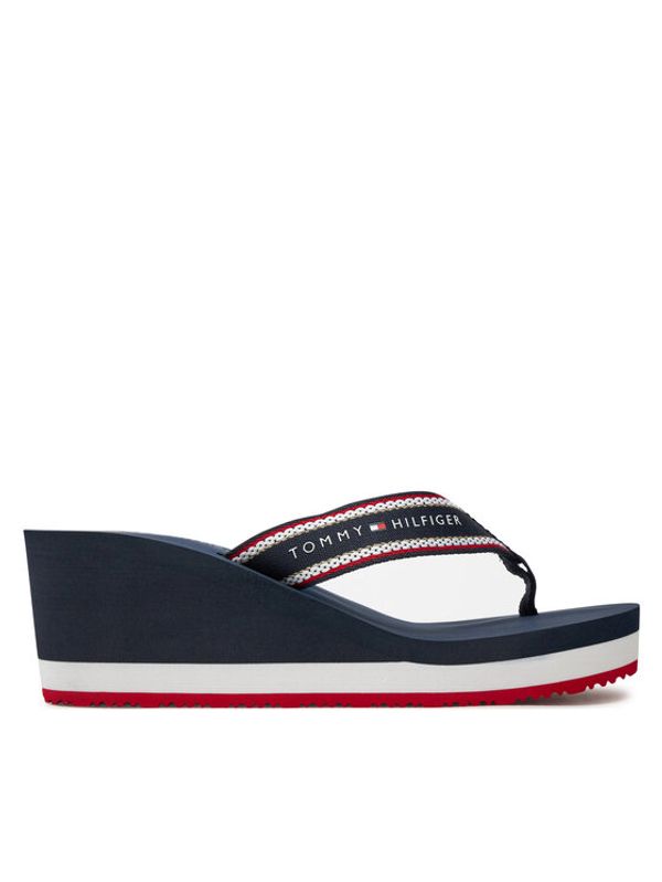 Tommy Hilfiger Tommy Hilfiger Japonke Hilfiger Hi Wedge Beach Sandal FW0FW08012 Mornarsko modra