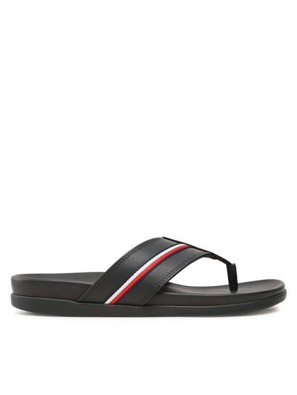 Tommy Hilfiger Tommy Hilfiger Japonke Leather Toe Post Sandal FM0FM04460 Črna