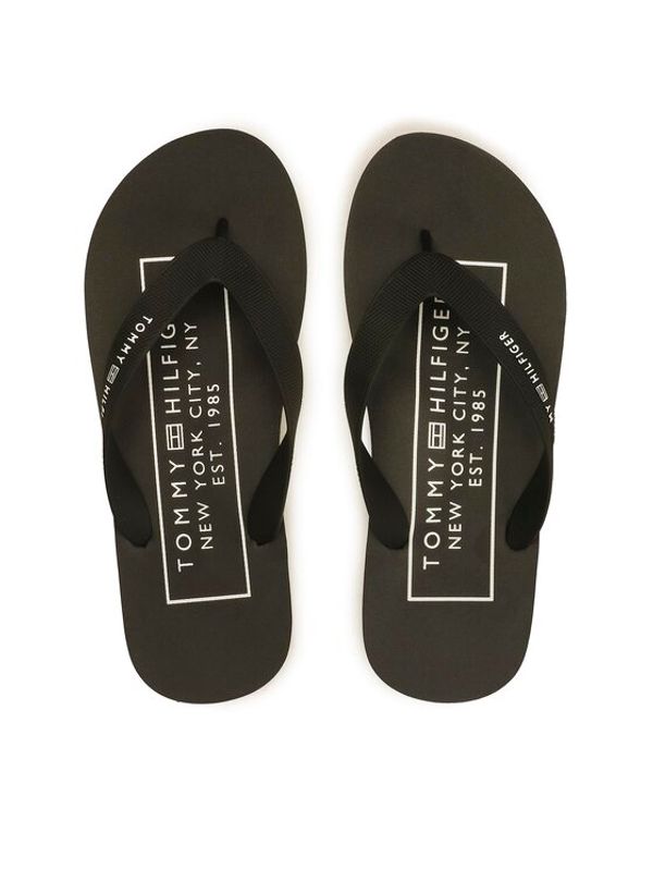 Tommy Hilfiger Tommy Hilfiger Japonke Rubber Hilfiger Beach Sandal FM0FM04468 Črna