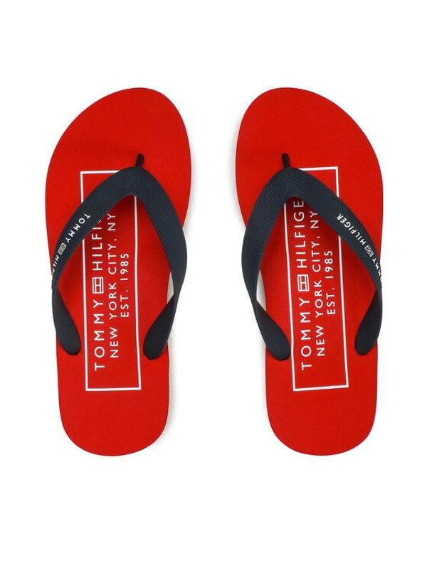 Tommy Hilfiger Tommy Hilfiger Japonke Rubber Hilfiger Beach Sandal FM0FM04468 Mornarsko modra