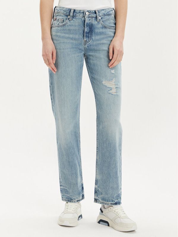 Tommy Hilfiger Tommy Hilfiger Jeans hlače Classic WW0WW41307 Modra Straight Fit