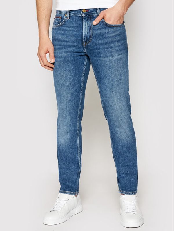 Tommy Hilfiger Tommy Hilfiger Jeans hlače Denton MW0MW15603 Modra Straight Fit