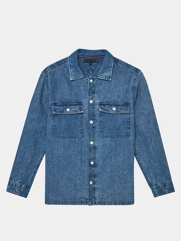 Tommy Hilfiger Tommy Hilfiger Jeans srajca Soft Denim Shirt L/S KB0KB08727 Modra Regular Fit