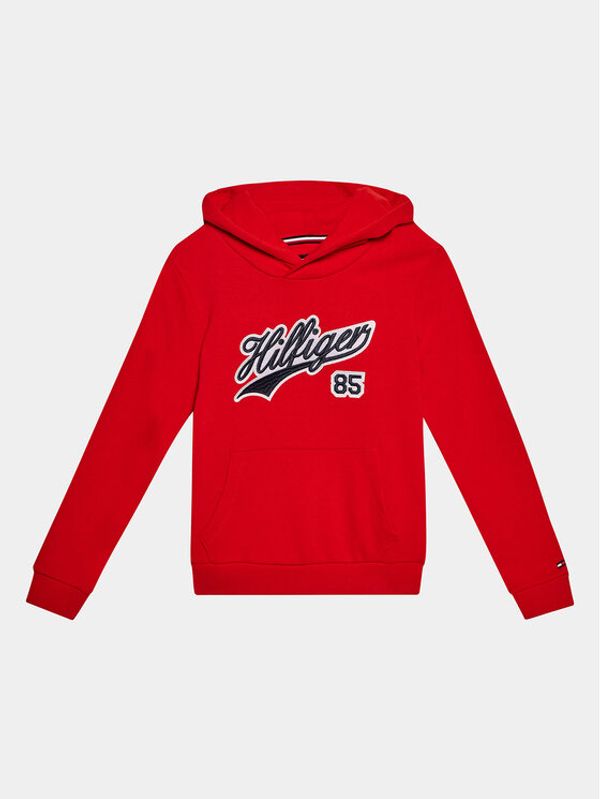 Tommy Hilfiger Tommy Hilfiger Jopa Hilfiger Script Hoodie KB0KB08718 Rdeča Regular Fit