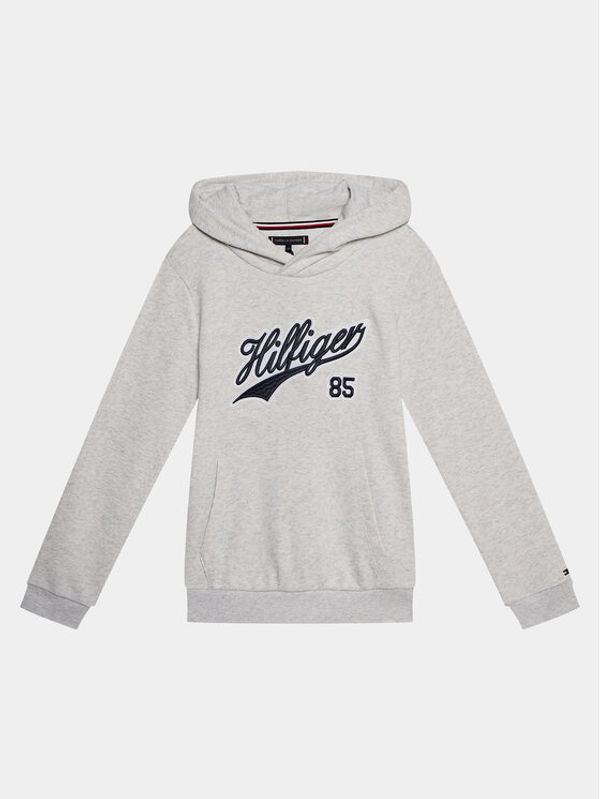 Tommy Hilfiger Tommy Hilfiger Jopa Hilfiger Script Hoodie KB0KB08718 Siva Regular Fit