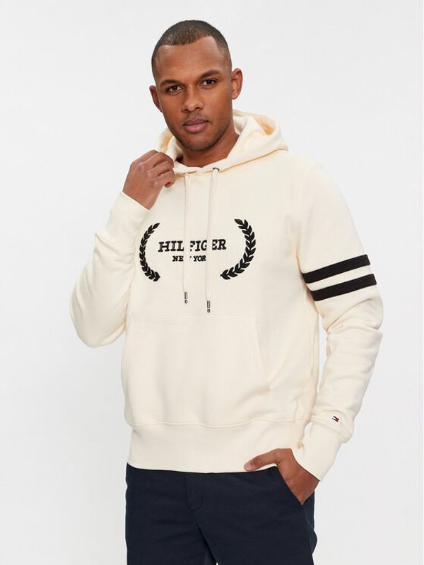 Tommy Hilfiger Tommy Hilfiger Jopa Laurel Monotype Hoodie MW0MW33648 Bež Regular Fit