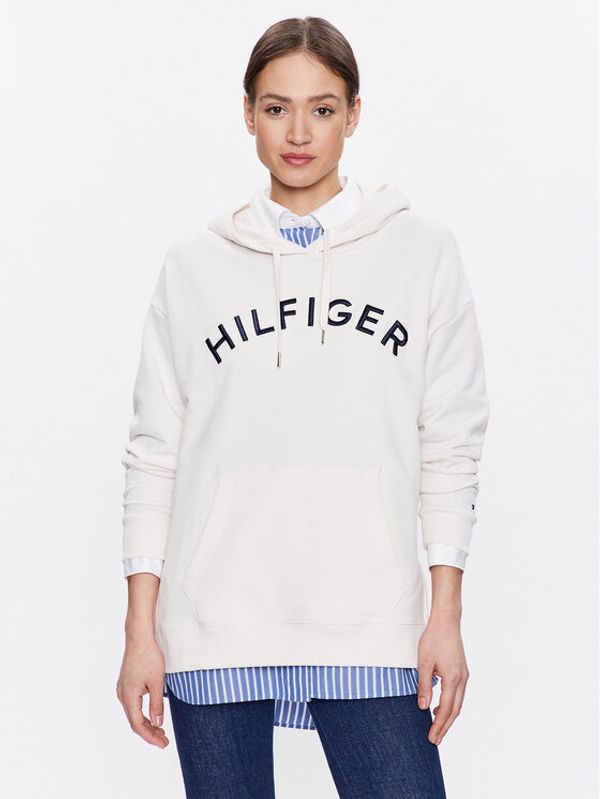 Tommy Hilfiger Tommy Hilfiger Jopa Varsity WW0WW37797 Écru Relaxed Fit