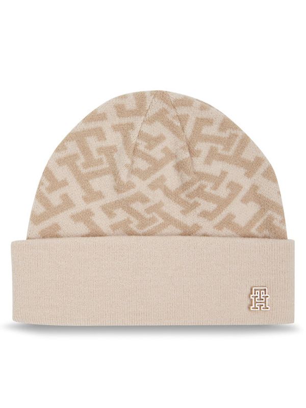 Tommy Hilfiger Tommy Hilfiger Kapa Monogram All Over Beanie AW0AW15327 Bež