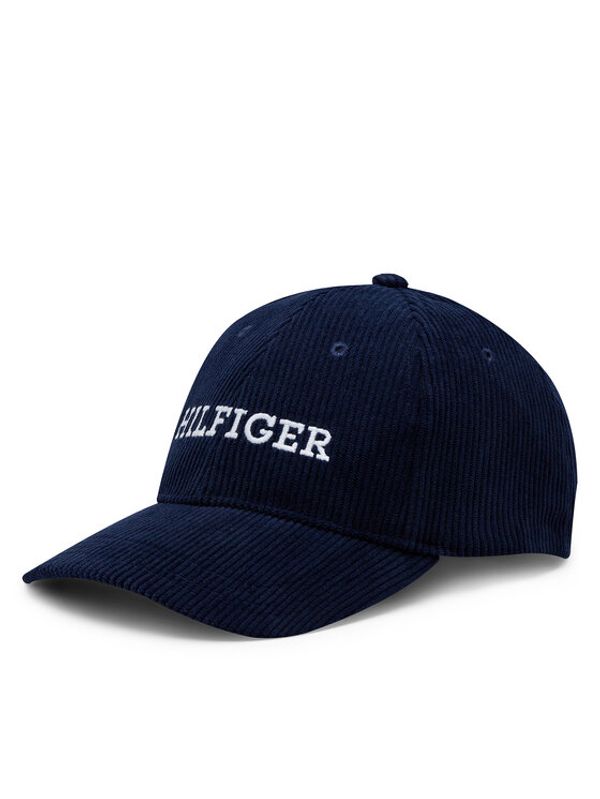 Tommy Hilfiger Tommy Hilfiger Kapa s šiltom Monotype Cordoroy Cap AM0AM11990 Mornarsko modra