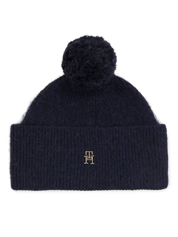 Tommy Hilfiger Tommy Hilfiger Kapa Th Evening Pompom Beanie AW0AW15390 Mornarsko modra