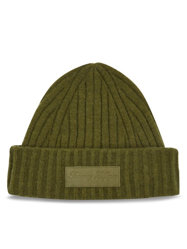 Tommy Hilfiger Tommy Hilfiger Kapa Tommy Twist Beanie AW0AW15325 Zelena