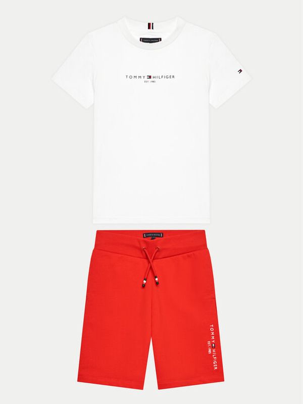 Tommy Hilfiger Tommy Hilfiger Komplet majica in kratke hlače Essential KB0KB08829 D Rdeča Regular Fit
