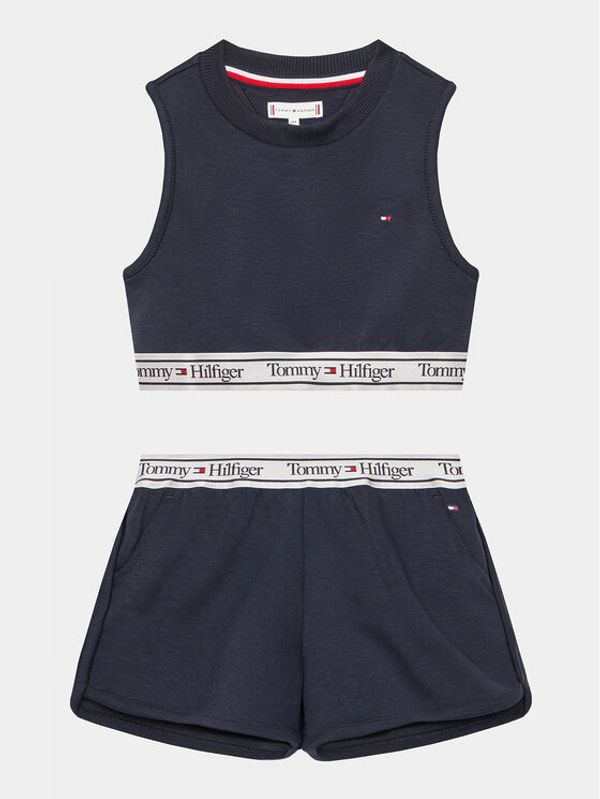 Tommy Hilfiger Tommy Hilfiger Komplet top in hlače Graphic KG0KG07201 D Mornarsko modra Slim Fit