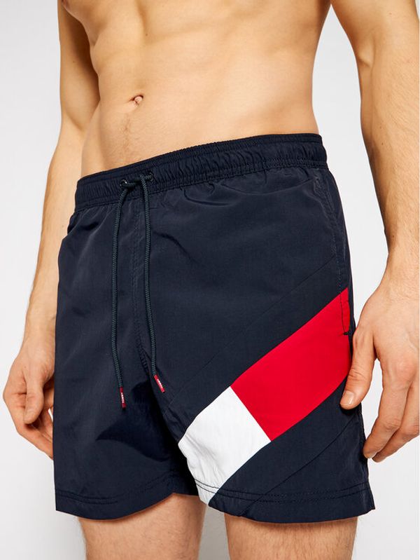 Tommy Hilfiger Tommy Hilfiger Kopalne hlače Sf Medium Drawstring UM0UM02048 Mornarsko modra Slim Fit