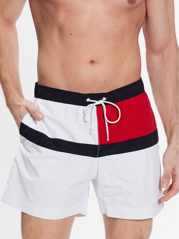 Tommy Hilfiger Tommy Hilfiger Kopalne hlače UM0UM02744 Bela Regular Fit