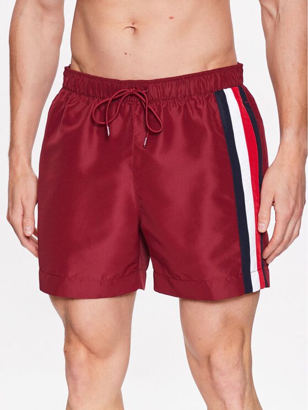 Tommy Hilfiger Tommy Hilfiger Kopalne hlače UM0UM02857 Bordo rdeča Regular Fit