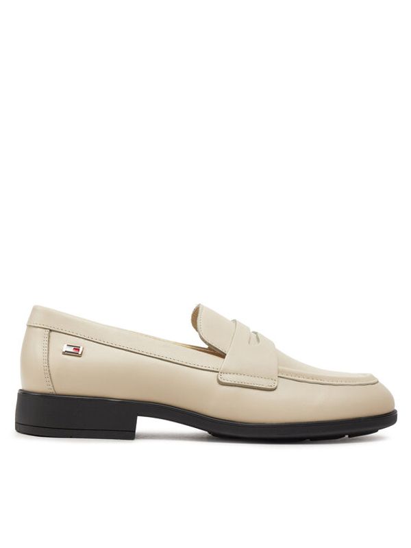 Tommy Hilfiger Tommy Hilfiger Loaferke Flag Leather Classic Loafer FW0FW08030 Bež