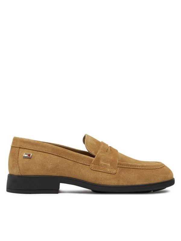 Tommy Hilfiger Tommy Hilfiger Loaferke Flag Suede Classic Loafer FW0FW08221 Khaki