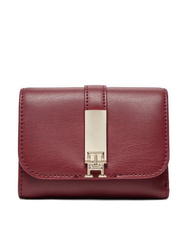 Tommy Hilfiger Tommy Hilfiger Majhna ženska denarnica Th Heritage Med AW0AW16579 Bordo rdeča