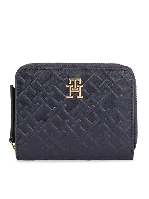 Tommy Hilfiger Tommy Hilfiger Majhna ženska denarnica Th Refined Med Za Mono AW0AW15755 Mornarsko modra