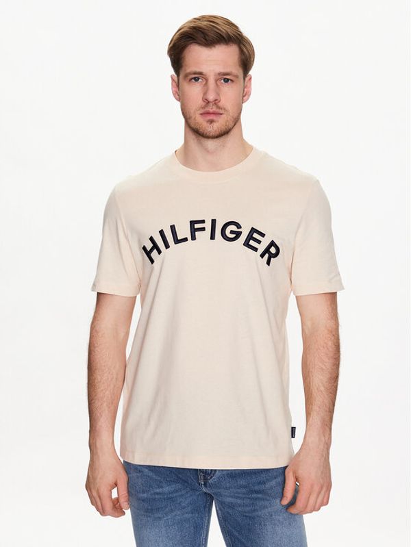 Tommy Hilfiger Tommy Hilfiger Majica Arched MW0MW30055 Bež Regular Fit