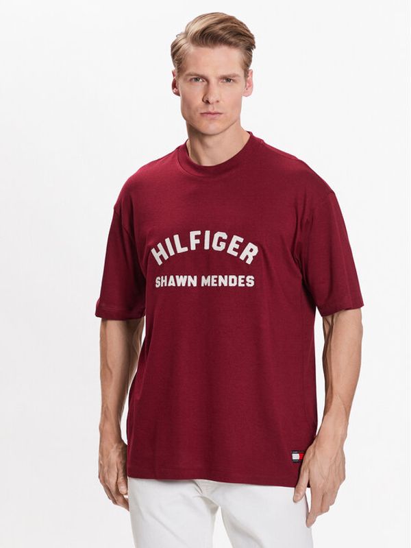 Tommy Hilfiger Tommy Hilfiger Majica Archive MW0MW31189 Bordo rdeča Relaxed Fit