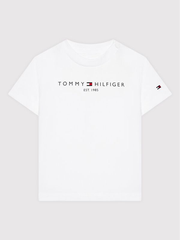 Tommy Hilfiger Tommy Hilfiger Majica Baby Essential KN0KN01487 Bela Regular Fit