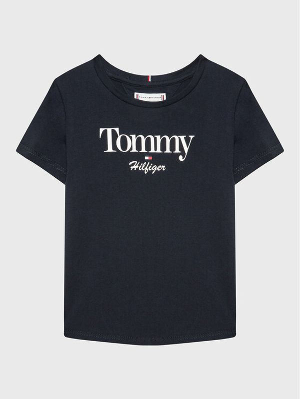 Tommy Hilfiger Tommy Hilfiger Majica Graphic Glitter KG0KG06821 D Mornarsko modra Regular Fit