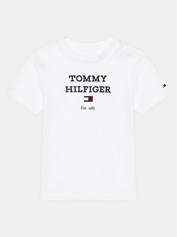 Tommy Hilfiger Tommy Hilfiger Majica Logo KN0KN01761 Bela Regular Fit